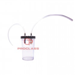Buffer bottle Anti-back suction with Scale,Clear Polycarbonate,1000mL