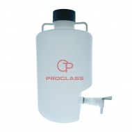 Plastic water bottle with faucet
