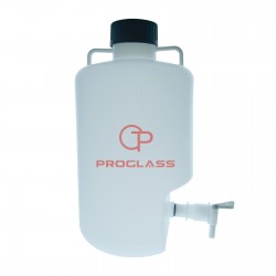 Plastic water bottle with faucet