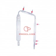 Distillation kit with jacket vigreux and removable hose connector