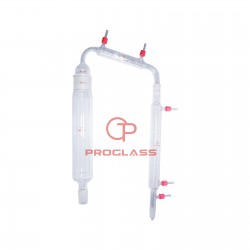 Distillation kit with jacket vigreux and removable hose connector