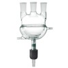 Three Necks Round Bottom Flask,Drain Valves,Half Jacketed