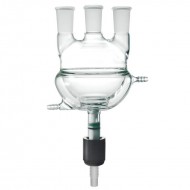 Three Necks Round Bottom Flask,Drain Valves,Half Jacketed