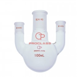 Three Necks Round Bottom Flask,100ml ,Straight Side neck