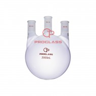 Three Necks Round Bottom Flask,2000ml ,Straight Side neck