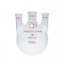 Three Necks Round Bottom Flask,250ml ,Straight Side neck