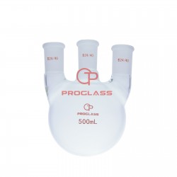 Three Necks Round Bottom Flask,500ml ,Straight Side neck