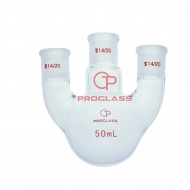 Three Necks Round Bottom Flask,50ml ,Straight Side neck