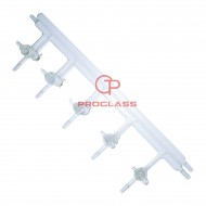 Manifold,Vacuum/Inert Gas,Solid Glass Stopcock with Spring