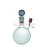 Round bottom Vacuum Reactor Flask Vacuum Gauge