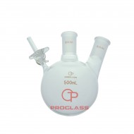 Reaction Flask,Round Bottom,Glass stopcock,two necks