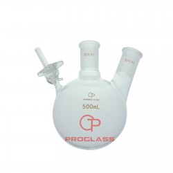 Reaction Flask,Round Bottom,Glass stopcock,two necks