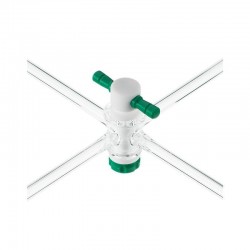 Stopcocks,Four Way,PTFE Plugs