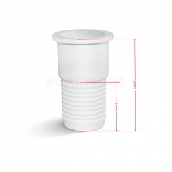 Rubber Screw Sleeve Type Septum Stopper,White (Pack 10)